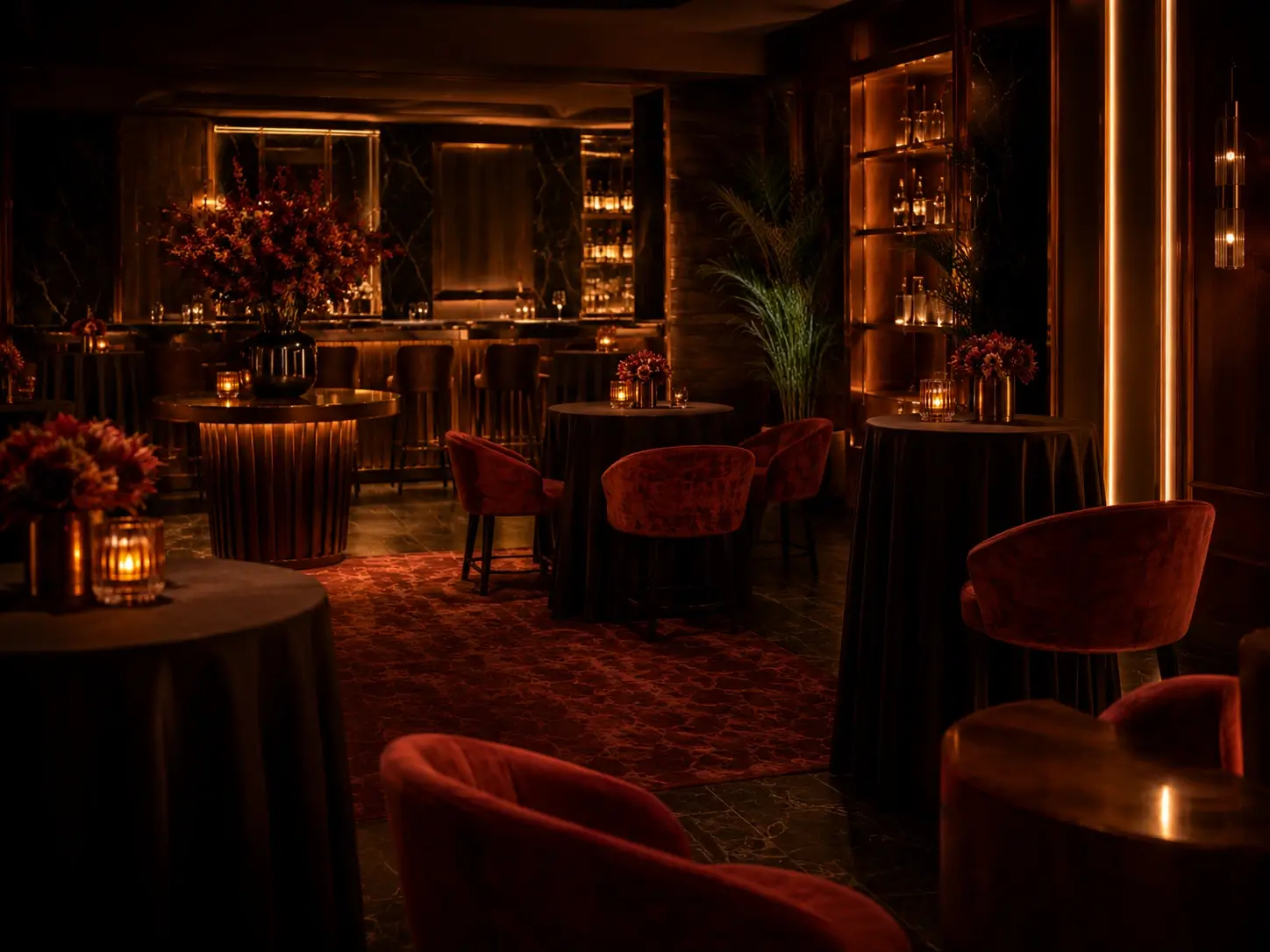 Prywatny event w eleganckim stylu casino lounge